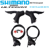 SHIMANO ULTEGRA R8170 Groupset 2x12 Speed BR-R8170 Hydraulic Disc Brake With Brake Pads And ST-R8170 2x12s Shifter For Road Bike