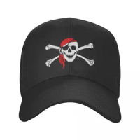 Jolly Roger Skull Cross Bones Pirate Flag Baseball Cap Sun Protection Men Women's Adjustable Dad Hat Spring Snapback Caps