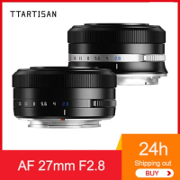 TTArtisan Auto Focus 27mm F2.8 Camera Lens Fujifilm XF Mount For XA7 XT30 XPRO XE4 XS10 APS-C for Nikon Z for Sony Mount