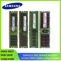 Samsung DDR4 RECC Server Memory 16GB 8GB 32GB 64GB 3200 2933 2666 2400 2133MHz Recc 3200AA 2933Y 2666V 2400T 2133P Server Ram