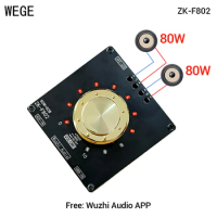 WEGE ZK-F802 80Wx2 2.0 Channel BT5.1 Audio Power Amplifier Board Stereo Digital AMP AUX USB Wuzhi Au