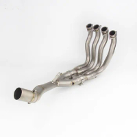 For Motorcycle R1 titanium alloy middle section front section full section For R1 modified exhaust pipe elbow