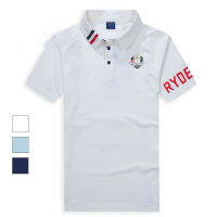 RyderCup歐巡賽萊德杯室內外高爾夫短袖服裝球衣服男夏修身T恤