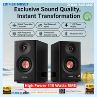 Edifier MR5 / MR5BT Edifier Tri-Amped Studio Speaker – Hi-Res Audio, Bass Powerful Detail Jernih Blu