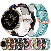 20mm Smart Watch Straps Bracelets For Garmin Venu 2 Plus SQ 2 Vivoactive 3 Forerunner 245 645 55 Move Silicone Bands Wristband