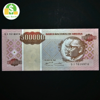 Uang Kuno Angola 500000 Kwanzas tahun 1995