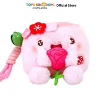 Kiddy Fun Gantungan Kunci Boneka Plush Hannari Tofu Plum - Pink