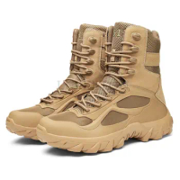 Men's Military Boot Combat Mens Ankle Boot Tactical Army Boot Male Work Shoes Winter Clambing Mountaineering Boot Size 39-48
