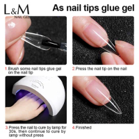 3pcs Nail Tips Glue Gel Clear Professional Nail Extend UV Diamond Sticker Nail Tip Sticker Gel Polish Base Top Coat Manicure