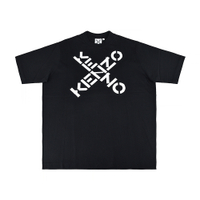 KENZO白字印花LOGO棉質字母X造型短袖圓領T恤(男款/黑)