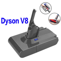 100% Original for Dyson V8 5000mAh 21.6V Battery for Dyson V8 Absolute /Fluffy/Animal Li-ion Vacuum Cleaner rechargeable Battery
