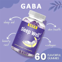 (60 เม็ด) VITA GABA Gummies Sleep Sugar ผ่อนคลาย นอนหลับดีขึ้น การตื่นระหว่างการนอน