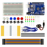 Starter Kit For UNO R3 Mini Breadboard LED Jumper Wire Button For Arduino Diy Kit School Education Lab Learning Suite