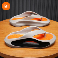 Xiaomi Summer Men Sneaker Flip Flops Beach Shoes Plus Size 39-45 Soft Thick Sole Slides Non Slip Outdoor Soft Casual Shoes Men