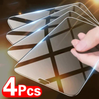 4pcs Tempered Glass For Iphone 14 13 12 11 Pro Max Xs Xr 13 12 Mini Screen Protector For Iphone 7 8 14 Plus Protective Glass