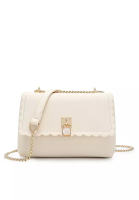 Swiss Polo Chain Shoulder Bag / Sling Bag / Crossbody Bag - White