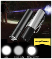 【Tempat COD】Mini Senter LED Super Terang XHP50 10000 Lumens Lampu SWAT Jarak Jauh Waterproof Usb Rec