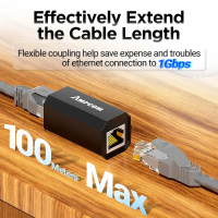 LOD TGHN 555 | AMPCOM RJ45 female connector extender adapter (inline), 8P8C, for LAN/Ethernet cables