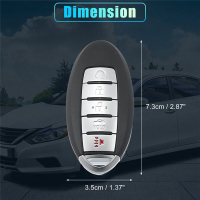 belook กุญแจรีโมทแบบไม่ใช้กุญแจ 1 ชิ้น ความถี่ 433Mhz วัสดุ ABS สำหรับ Nissan Altima Maxima Infiniti