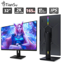 TIANSU 32 Inch Monitor 165Hz 2K Gaming Monitor 144Hz HDMI Computer Screen for PC Display Fast IPS Monitor with Rotating Bracket