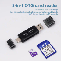 USB & type C ถึง SD ไมโคร SD TF ถูกโยน