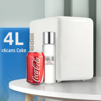4L Mini Multifunction Refrigerator Cosmetics Mask Beverage Dormitory Refrigerators Cooler Warmer Beauty Fridge for Car