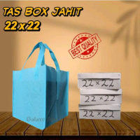 tas kain  jahit spunbund  uk 22x22  1.lusin isi 12 pis. grmasi 65 tebal. rapih dan kuat 15 kilo. mua