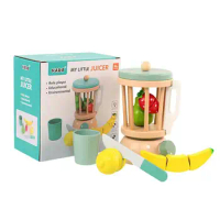 Wooden Blender Kitchen Pretend Play Toy Blender Set For Kids Food Mixer Baby Early Learning Educational Toys Gift For Kids