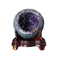 【SUMMER 寶石】5A頂級天然烏拉圭紫晶圓洞4.2KG(A22)