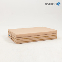 QSHION 三折式單人水洗防蹣床墊 收納方便 兩色可選(100%台灣製造 日本專利技術)