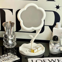 Flower-Shaped Makeup Mirror for Desk Vanity Mirror for BedroomLiving Room and Minimal Spaces Room De