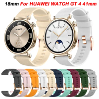 18mm Silicone Band Strap For HUAWEI WATCH GT4 41mm Watchband Bracelet For Huawei GT 4 41mm Smart Watch