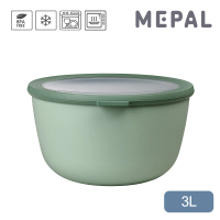 【MEPAL】Cirqula 圓形密封保鮮盒3L-鼠尾草綠