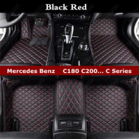 Custom Car Floor Mat for Mercedes Benz C Series C43 AMG C63 AMG C180 C200 C250 C280 C300 C350 C400 Auto Foot Pads Carpet Cover