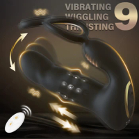 Wiggling Vibration Prostate Massager Thrusting Beads Vibrating Butt Plug Vibrator Anal Dildo Gay Sex Toys Prostate Stimulor Toys