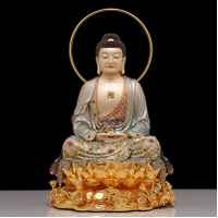 普陀山京銅釋迦牟尼佛觀世音菩薩地藏王菩薩娑婆三聖佛像供奉擺件 40CM