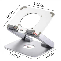 Penyangga tablet aloi aluminium sesuai untuk iPad dan Nintendo Switch, rak penyejuk untuk permainan,