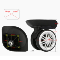 GUGULUZA Replacement Luggage Wheels Portable Suitcase Wheels Luggage Swivel Trolley Case Luggage Wheel for Repair ST0244