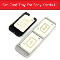 Genuine single &amp; Daul Sim Card Tray Socket For Sony Xperia L1 G3311 G3313 Sim Card Slot Tray Reader Holder Replacement parts