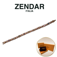 【ZENDAR】4顆純鍺 健康鈦鍺白鋼玫瑰金磁石手鍊精品 附送禮提袋(S號 21851)