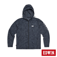 EDWIN 男裝 涼感系列 防曬外套-黑灰色