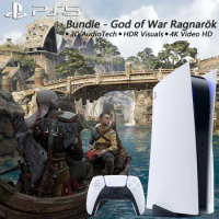 Sony PS5 PlayStation 5 Digital Edition Bundle - God of War Ragnark, Optical Drive Version Games Ultr