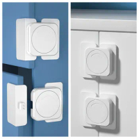 2pcs Anti-pinch Hand Baby Safety Locks Hidden Rotary Switch Self-adhesive No-drill Fridge Door Cabinet Drawer Water Dispenser