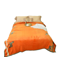 紫羅蘭法萊絨毯輕奢北歐時尚水晶絨毯單雙人簡約午睡休閑毯懶人毯