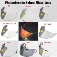 Photochromic Visor for SHOEI Glamster Z7 X14 Z8 X15 RARI RX7X PISTA K1 K3V K5 K5S Casco Moto Autochromic Lenses Helmet Shield