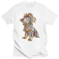 Customized 100% Cotton O Neck Unisex Fit Fashion Spring Mens Clothing Dachshund Art D Ackelfie ber Wire Haired Dachshund T Shirt