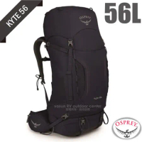 【美國 OSPREY】女款 Kyte 56L 輕量健行登山背包.3D立體網背(附防水背包套)/桑椹紫 R