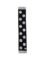 ผ้าพันคอ DERRICK ADAMS X MARC JACOBS DICE WOOL SCARF สี BLACK MULTI