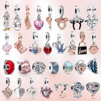 New 925 Sterling Silver Charm minnie disney herocross pendant Heart Mother Bead fit Pandora original Bracelet women jewelry
