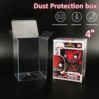 Transparent Protector PET Plastic Case 1pcs for 4 Inch by Hand for Funko Pop Series Collection Storage Protective Box